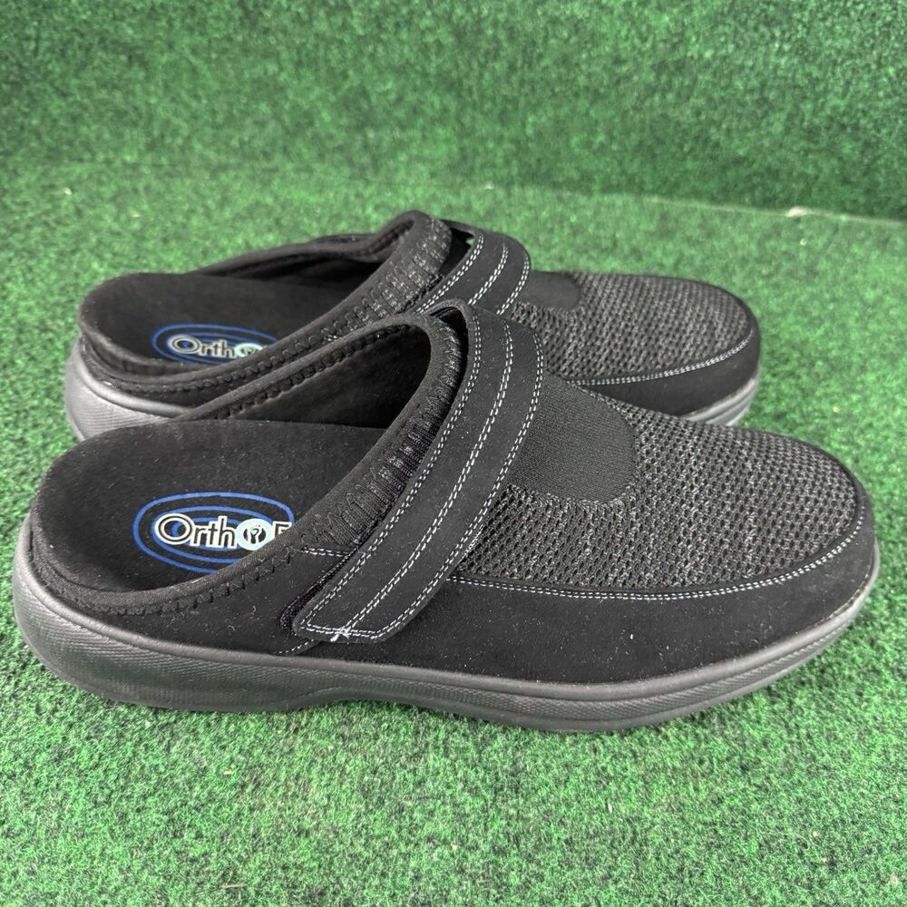 Orthofeet Hudson 334 Men’s Size  11 Black Diabetic Comfort Slipper Clog